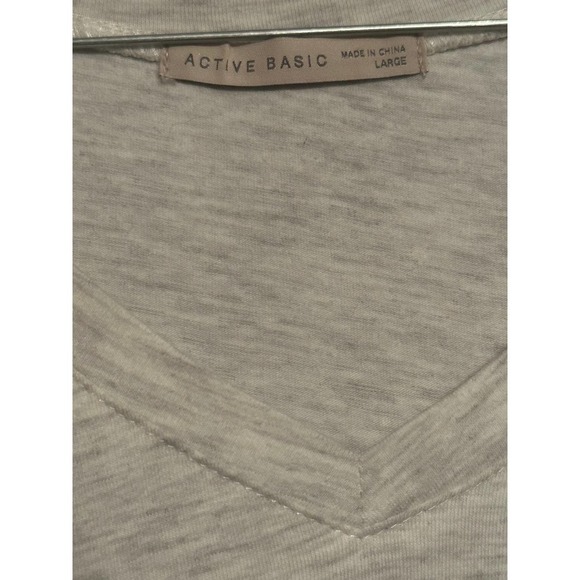 Juniors,Slim Fit 1/2 Sleeve Light Gray Active Basic Shirt Sz Large - Picture 4 of 6